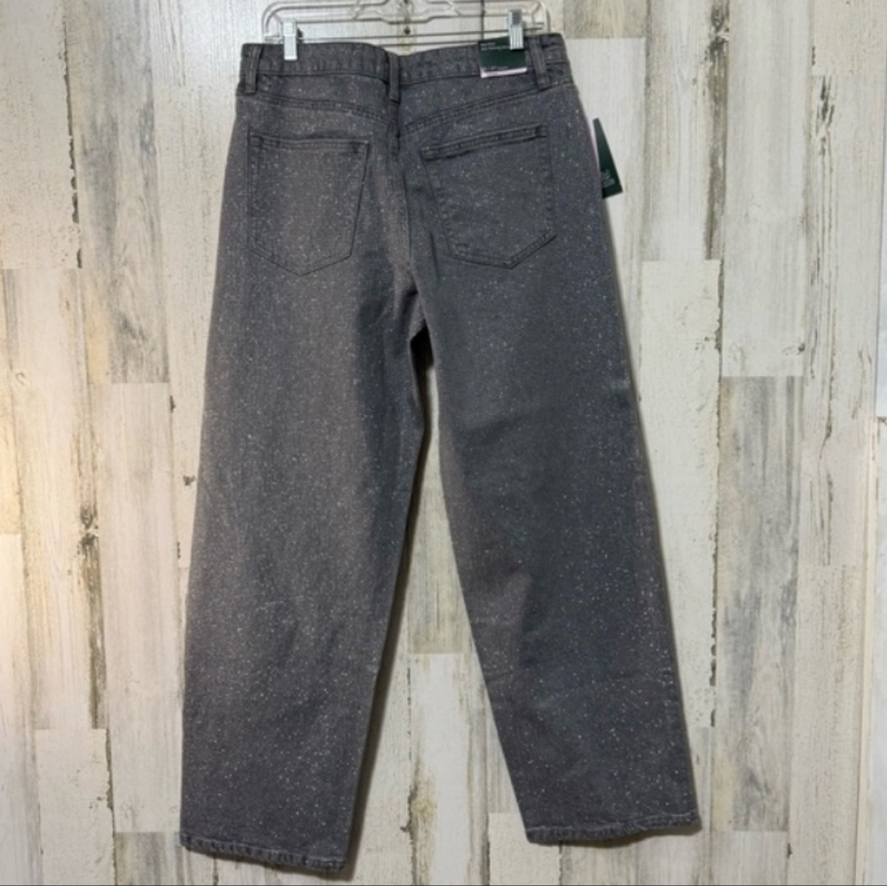 Women Bling Gray Mid-Rise 90's Relaxed Straight Jeans Wild Fable Denim - Picture 4 of 17